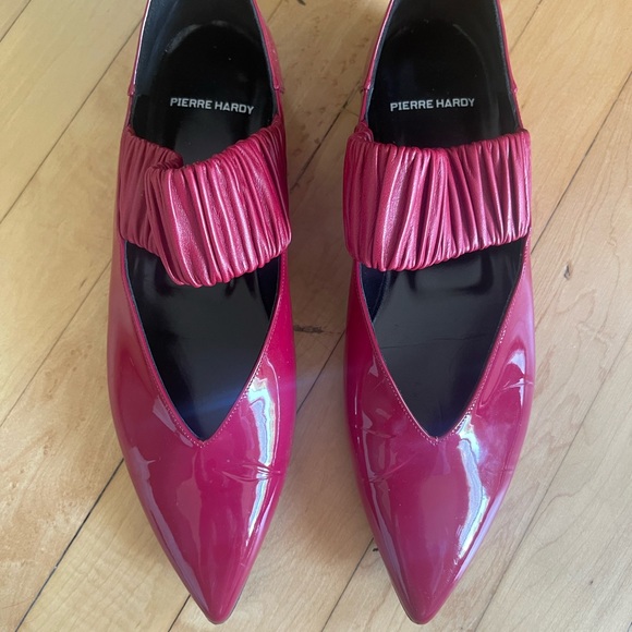 Pierre Hardy Red Patent & Napa Leather Flat - Picture 1 of 3